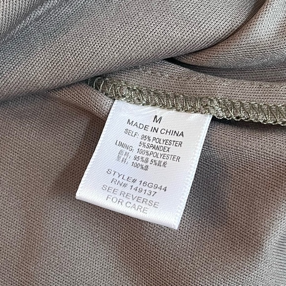 HYFVE Women's Olive Green Tie Waist Dress Size Medium - Picture 13 of 14